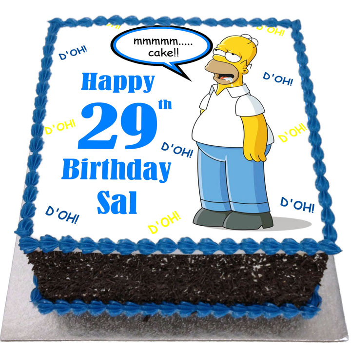 Homer Simpson Birthday Cake - Flecks Cakes